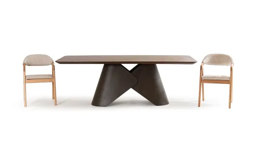 Product img 1, Capella Metal Ayaklı Ceviz Masa